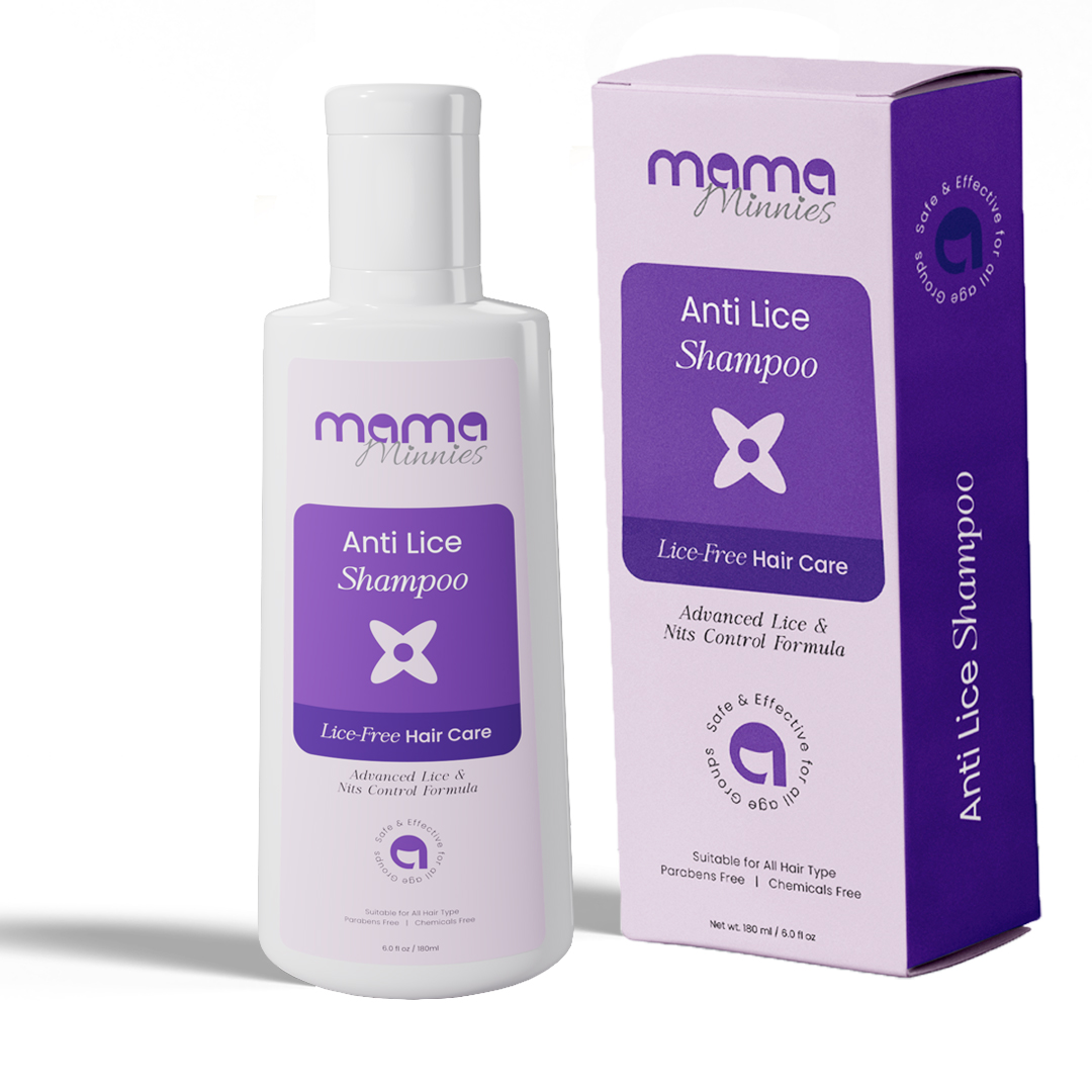 Mama Minnies Anti Lice Shampoo Original  Head Lice Shampoo for Kids & Adults  Removes Head Lice & Nits  Gentle Hair Care  Purple  180ml