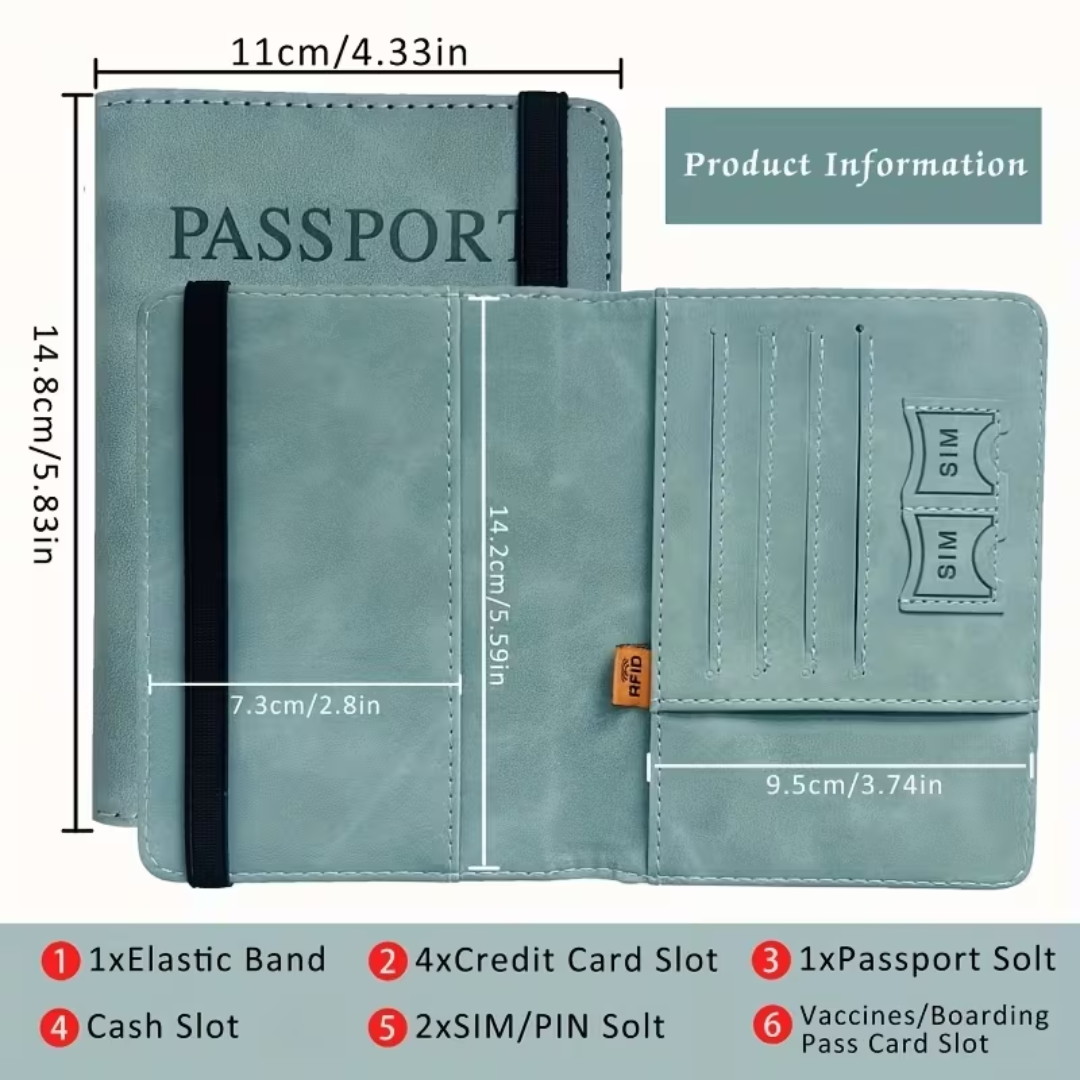LEATHER PAKISTAN PASSPORT HOLDER WITH CARD HOLDER  Card Holder Case - PASSPORT COVER