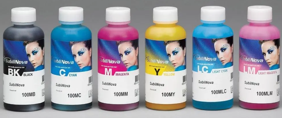 6 Color Sublimation Ink for Epson Printers (CMYK + LC + LM ...