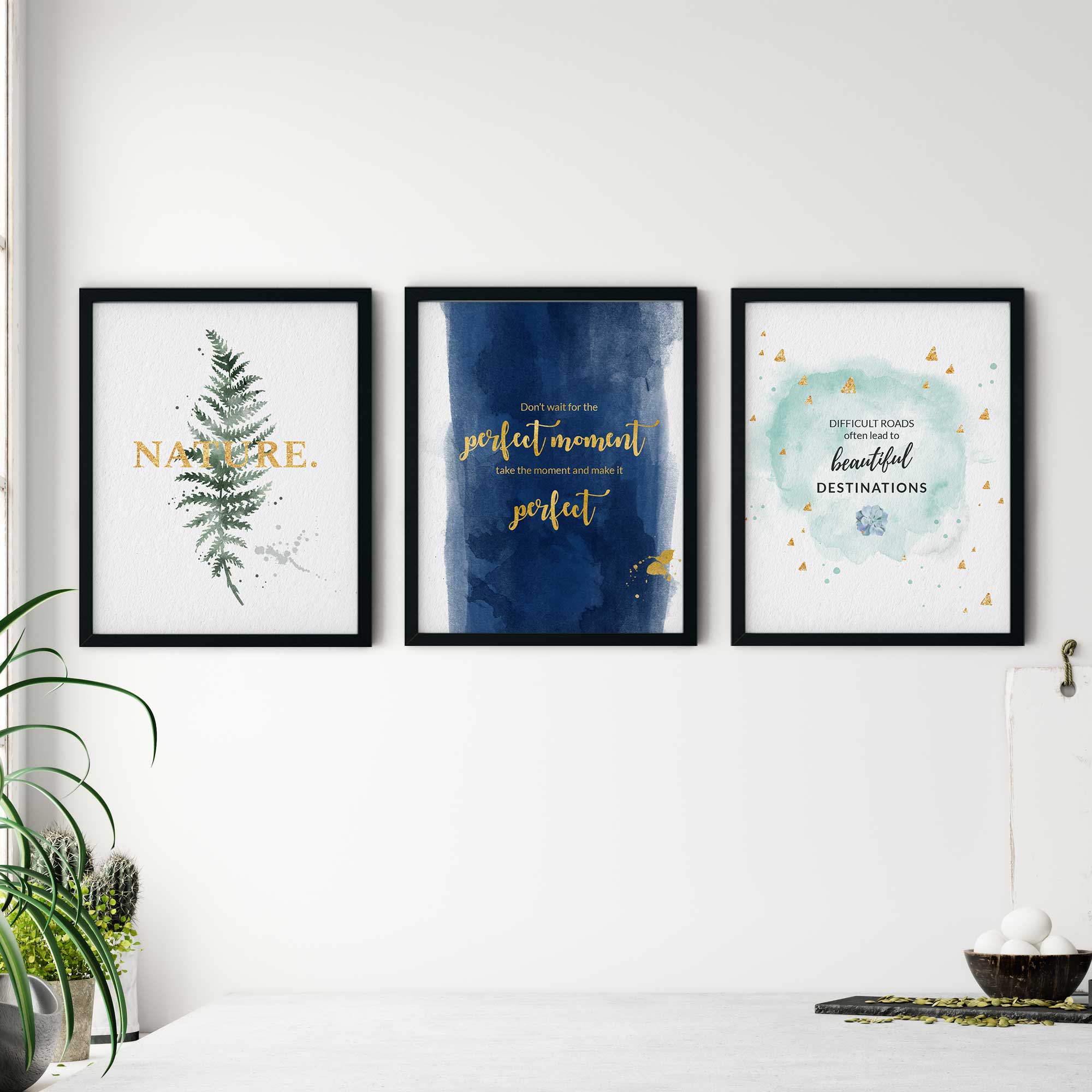 quotes in frames for living room