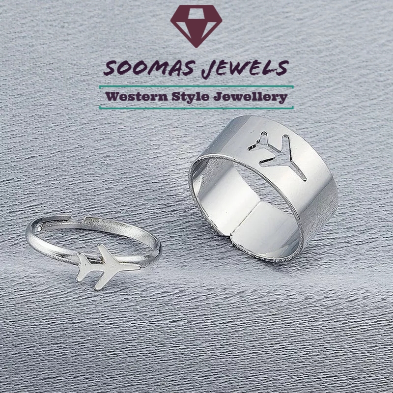 Trendy Aeroplane Rings For Girls Soomas Jewels Couple Rings For Lovers Size Adjustable Couple Gift Valentines Day Gift For Lovers Boys