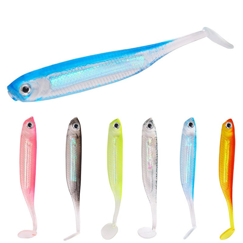 Cerill 50pcs 55mm Shad Worm Soft Bait T Tail Jig Wobblers Mini Fishing Lure  Set Tackle Bass Pike Aritificial Silicone Swimbait - AliExpress