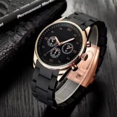 High Quality Wrist Watch For Men & Boys| Decent Wrist Rubber Strap Attractive Dial