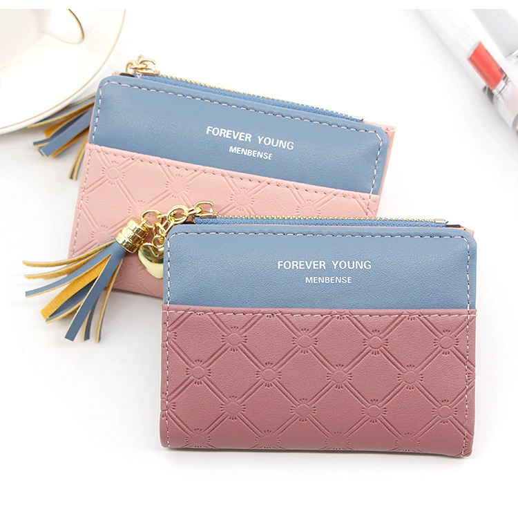 MeterMall Women's Tassel Leather Wallet