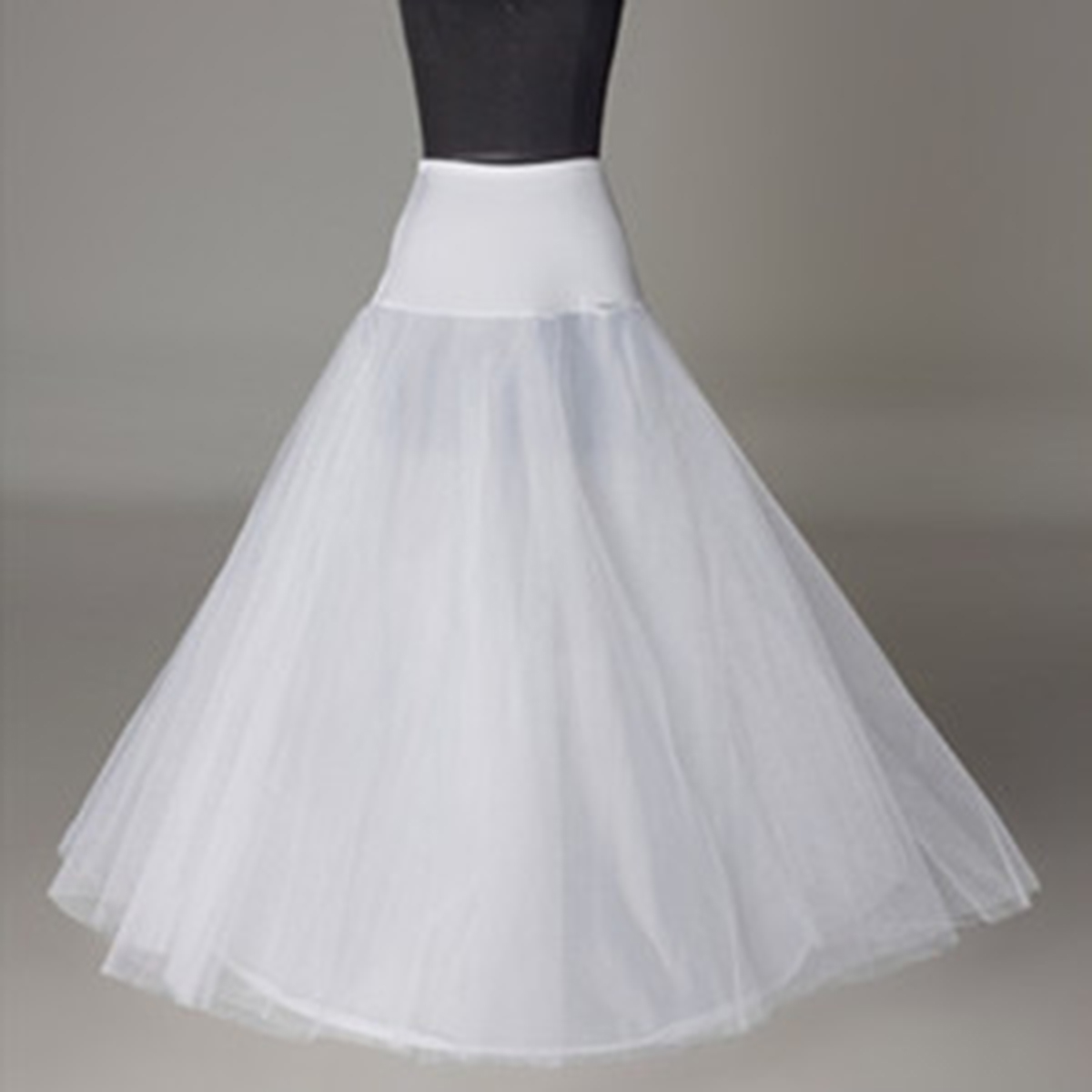 Cancan Skirt for Regular Dresses - White, Elastic Waist, Multiple Lengths Available