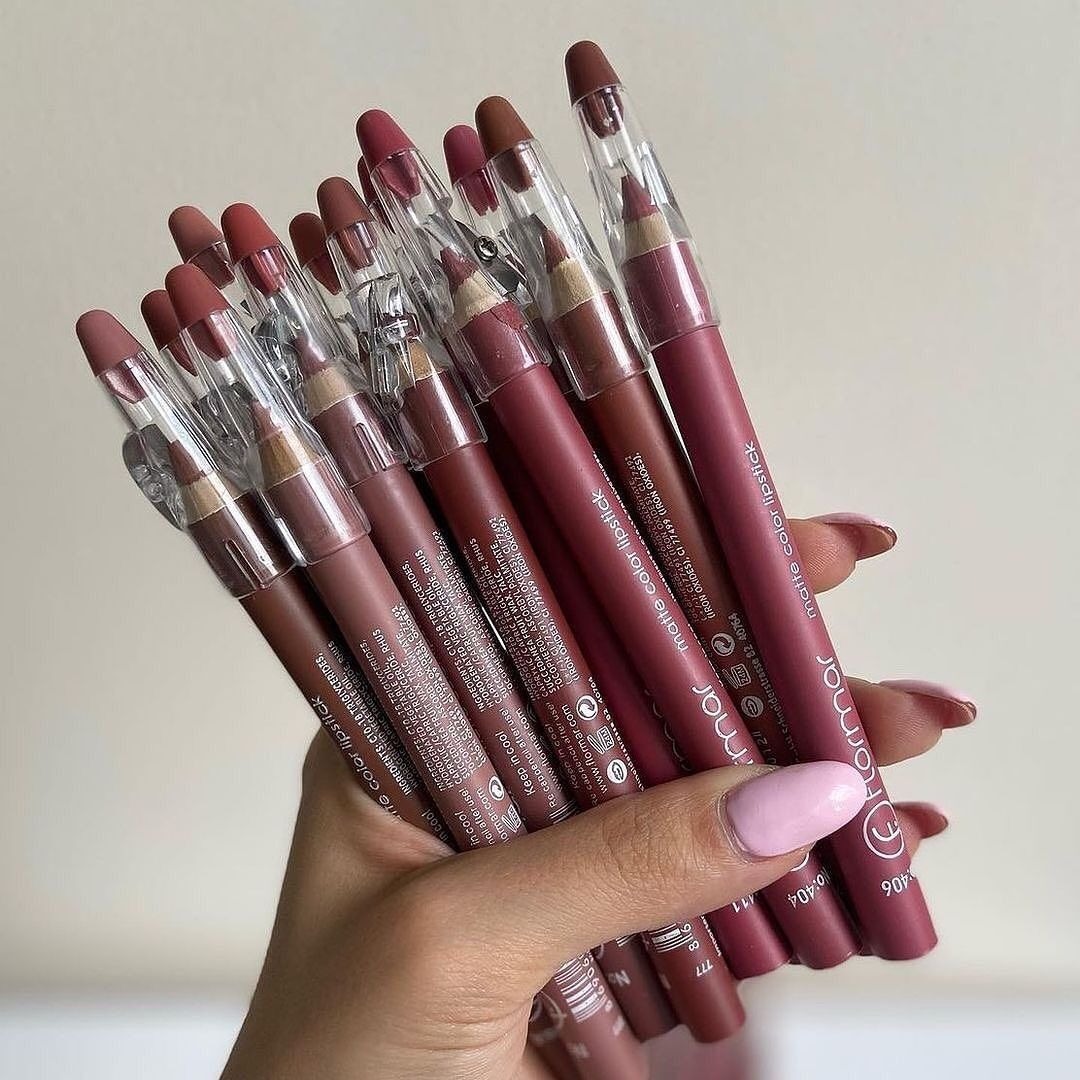 Pack of 6 or 12 Lip Liners Pencils LipPencils Nude Dark Shades Matte Waterproof