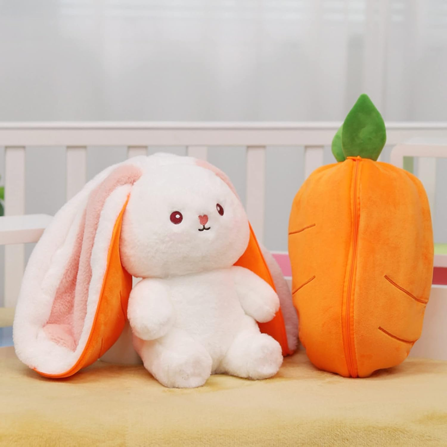 Cute Home Decoration Soft Hugging Pillow Mini Plush Bunny Children Easter Toy Plush Animal Easter Bunny Stuffed Toys Hideaway Rabbit Plush Doll Carrot Rabbit Plush Toy Hide And Seek Bunny Buy And Buy