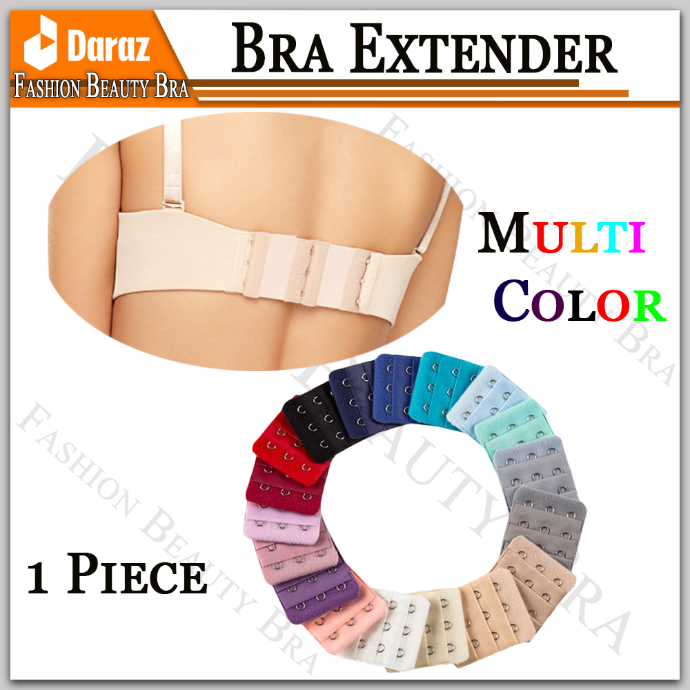 (Pack Of 1) 3 Hook Bra Extender Strap Extension 3 Row Intimates Women Bra Clasp Extender Soft Fashion Bras Extension Strap