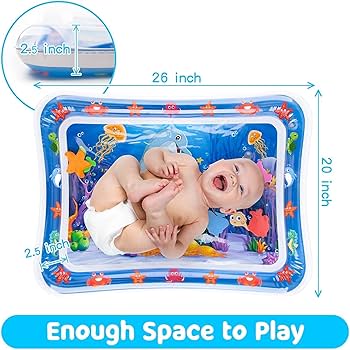 Water Play Mat for Babies and Toddlers - Inflatable Splash Play Mat for Fun Learning and Sensory Development