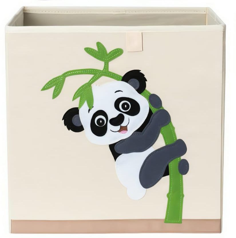 Pack Of 2 Available Panda Design Folding Storage Bins Quilt Basket Kid ...