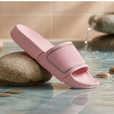Luxury Crown Design Waterproof Microfiber House Slippers for Women, Comfortable Soft Sole Flip Flops