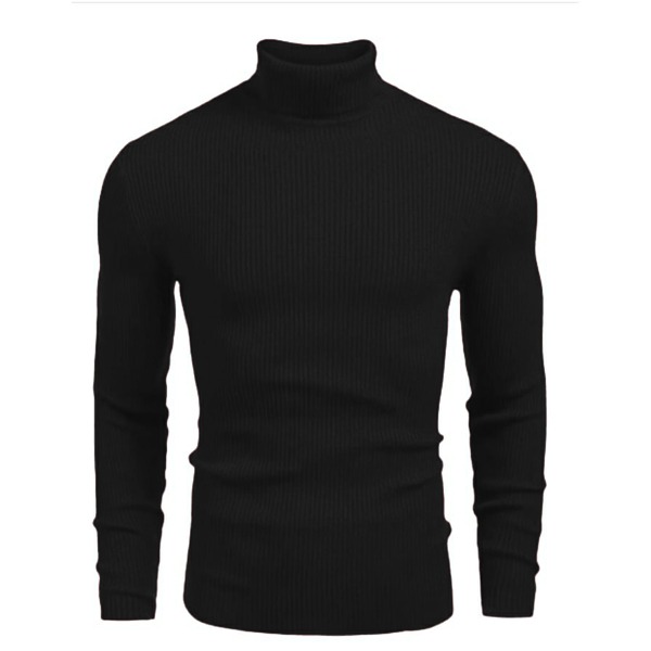 Trendy Fashion Premium Quality Slim Fit O-neck Lightweight Long Sleeve High Neck Turtleneck Elegant Sweaters for Men at Faiq Store