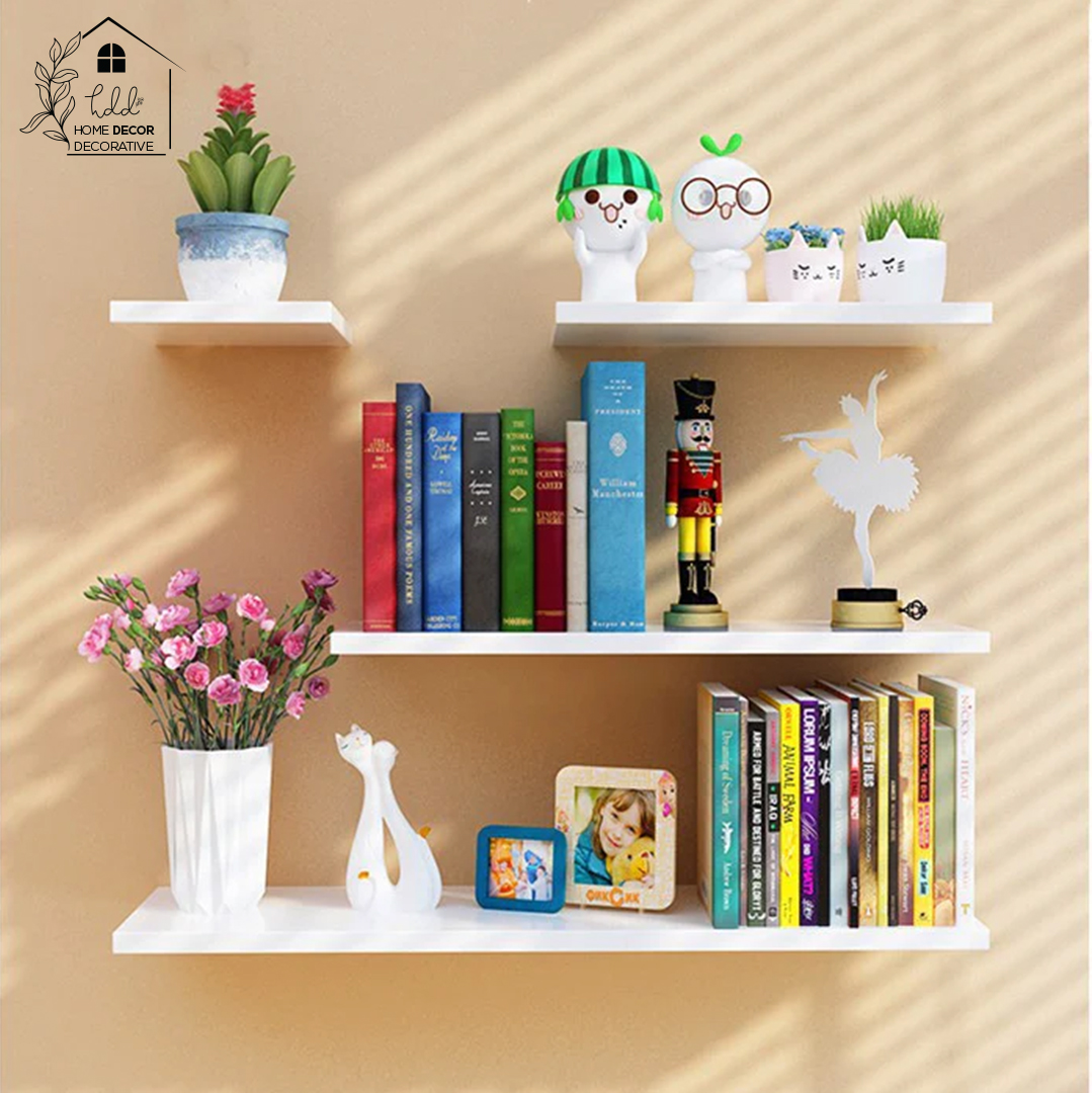 4 Pcs DIYWall Mounted shelves Floating Shelves Book Shelf Storage
