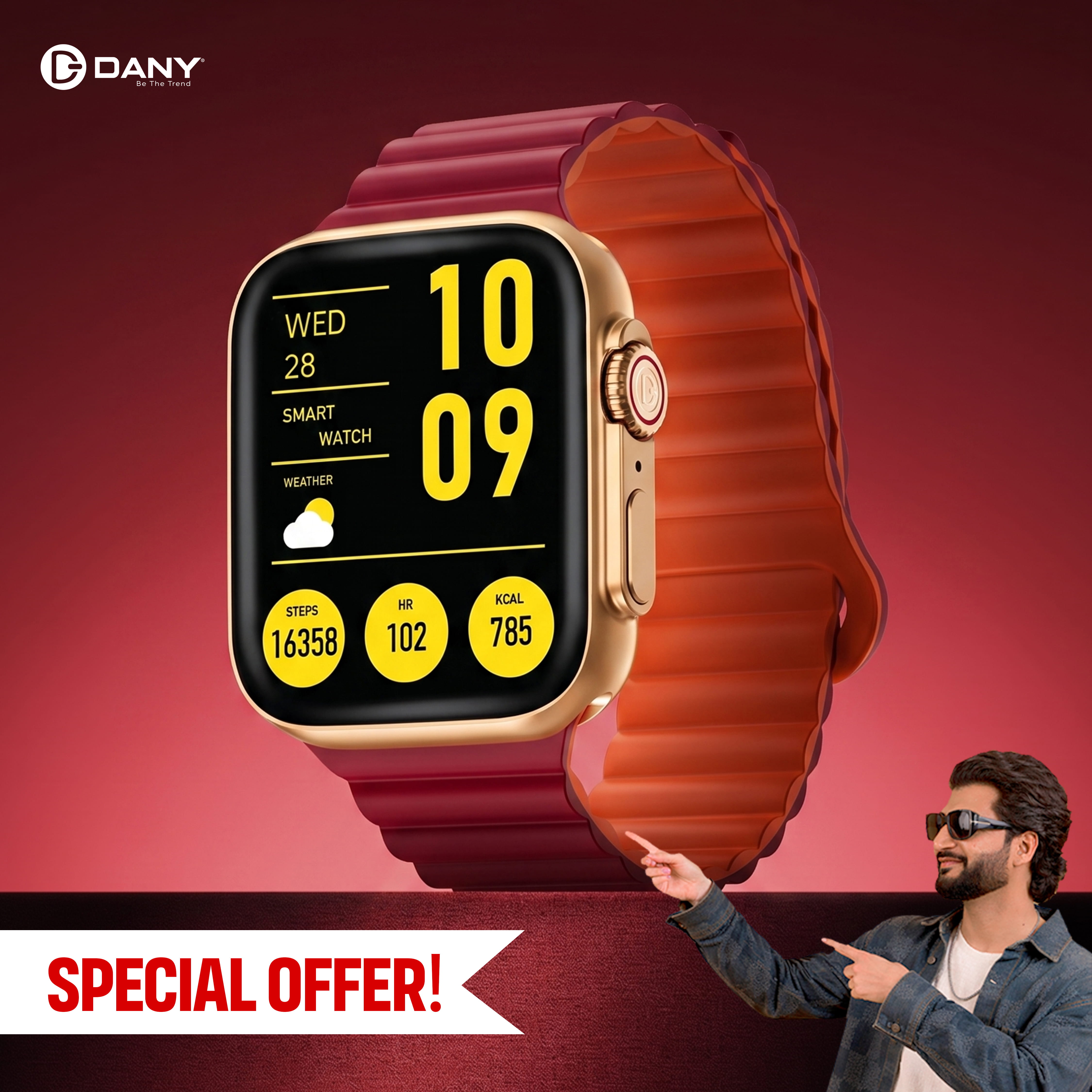 Dany Smartwatch Mark Pro TFT HD Display | Smart Watch For Android and iOS Phones | Bluetooth Calling SmartWatch | Heart Rate & Sleep Monitoring IP67 Waterproof | Health Fitness Tracker Watch for Men & Women Smart Notification smartwatches