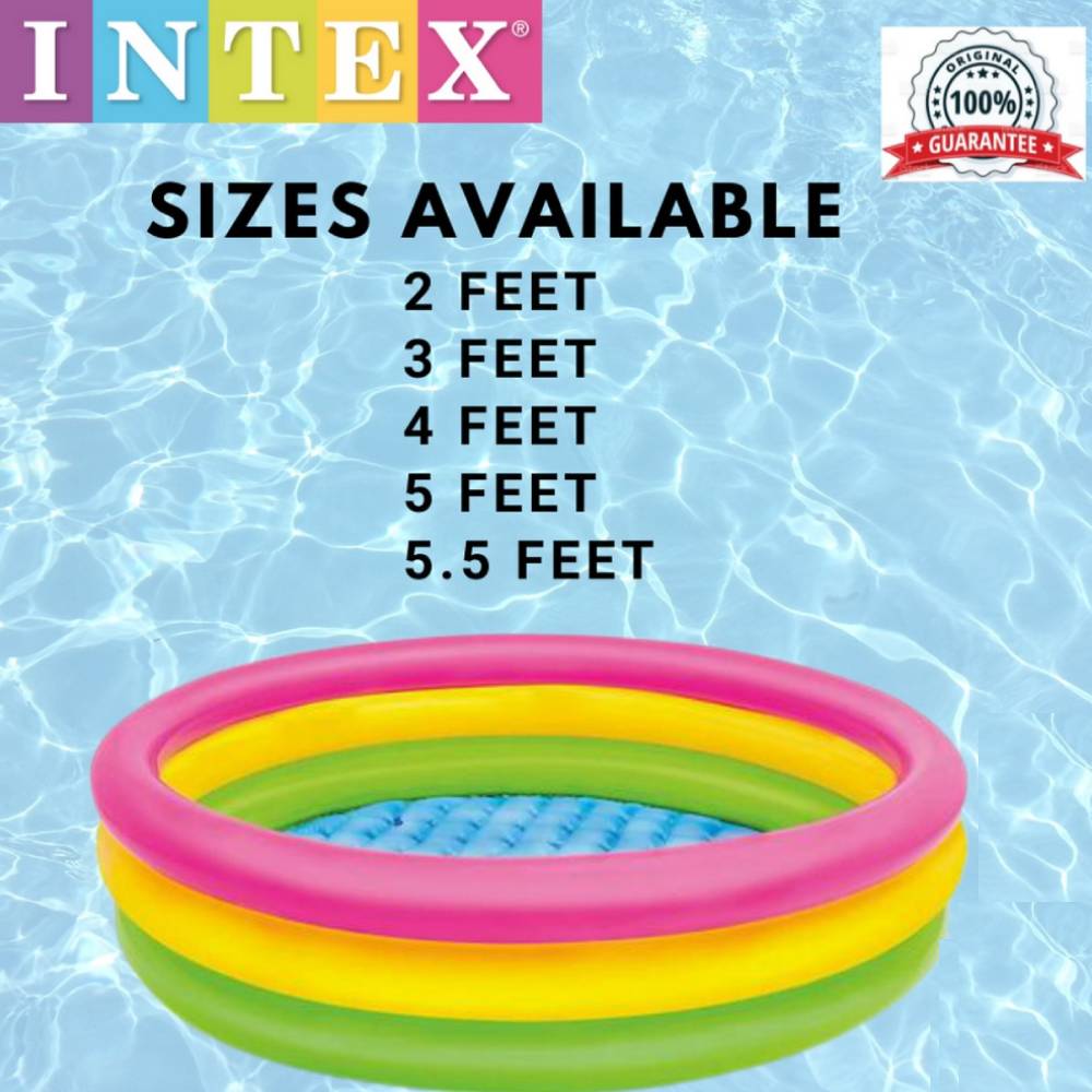 INTEX Swimming Pool for kids ft, ft, 5ft, 6ft, 8ft, 12 feet