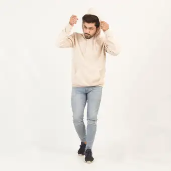 off white plain hoodie