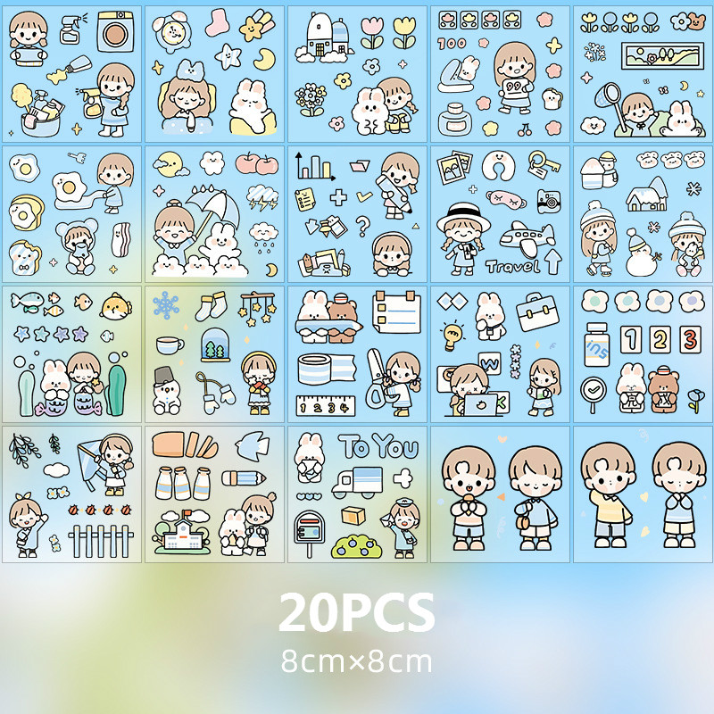 RHS Online Cute Stickers Ins Waterproof Cartoon Sticker Set Diary Phone
