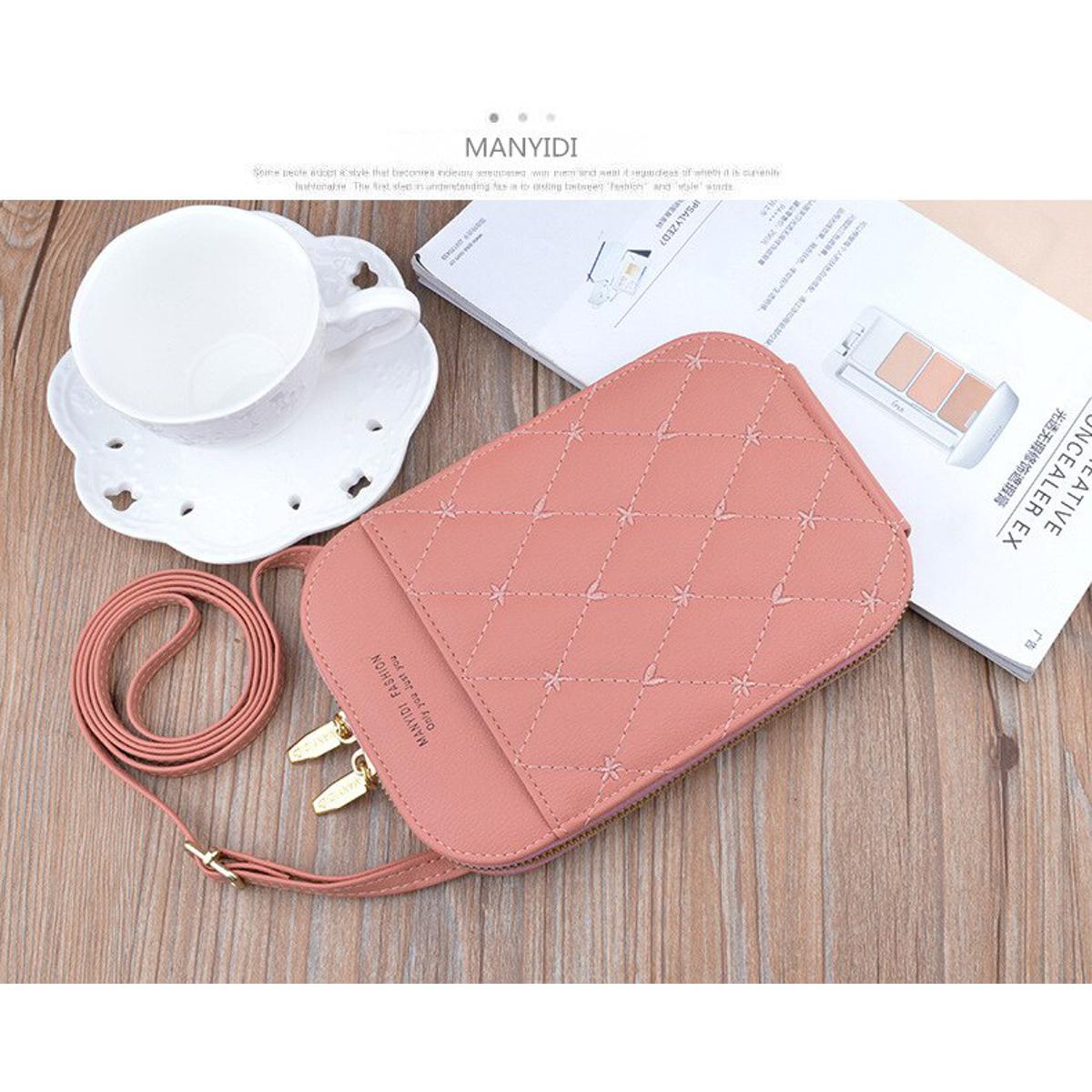 Letter Graphic Quilted Phone Wallets || Ladies hand wallets