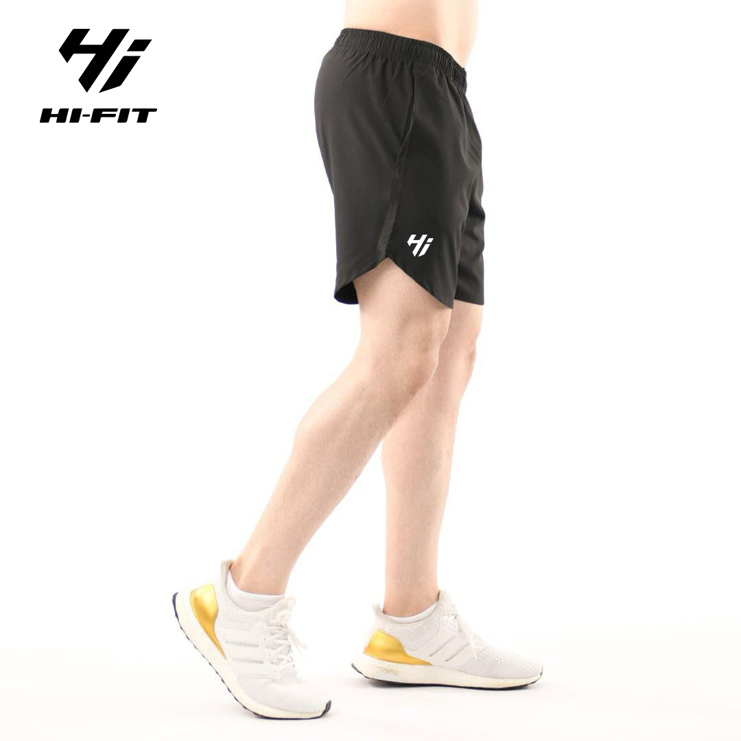 Hi-Fit Men Performance Training Running Sports Shorts Gym Fitness Football Black