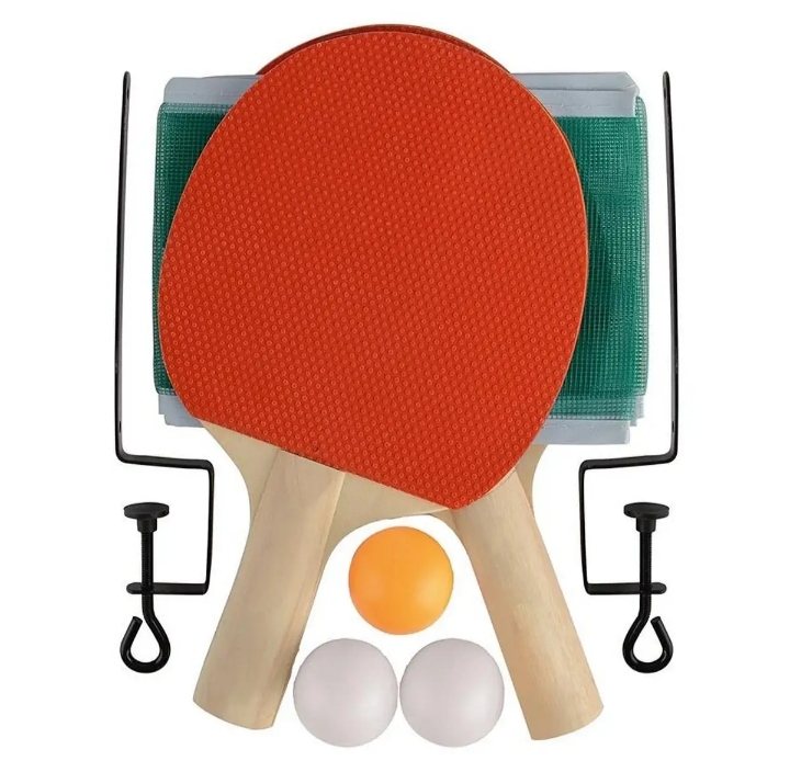 MYQ Table Tennis Racket Set with Net and Three Balls for (Kids)