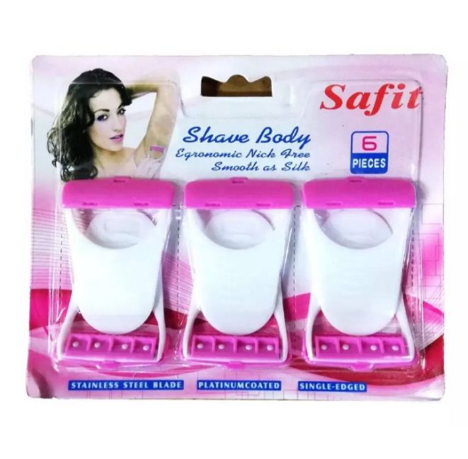 Safit Women Razor / Safit Disposable Women Body Shaving Razor / Ladies Razors / Ladies Body Shave Razors / Girls Soft and Sensitive Skin Body Hairs Removing Razor / Women / Ladies / Girls Safit Hairs Trimer Blade / Dispisable Body Hairs Removal Razor