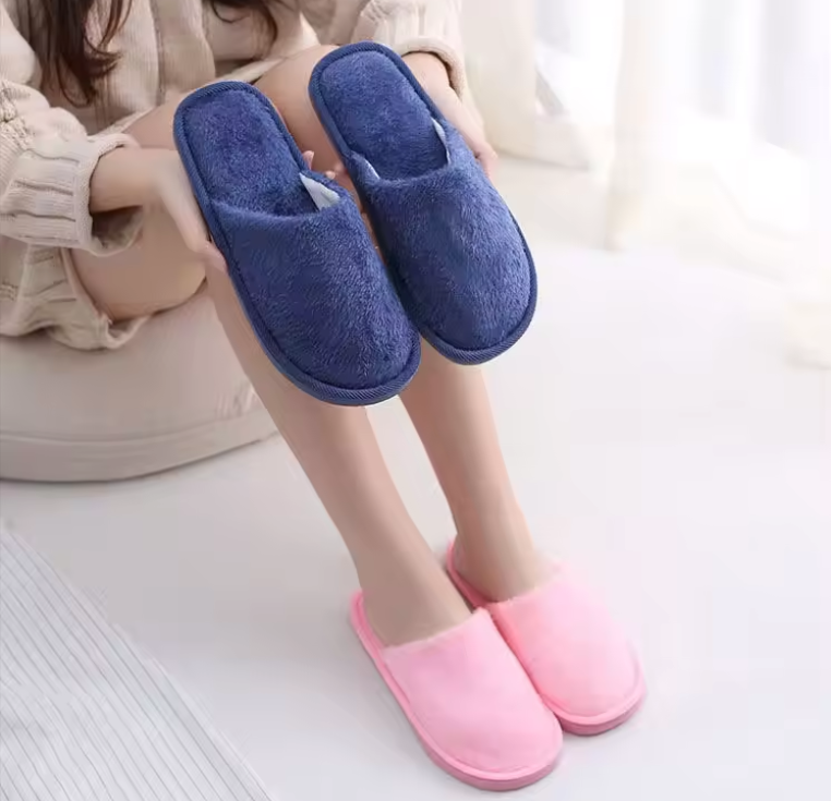 Slippers for home Push Soft Cotton Slippers women Hotel Travel Slipper Hospitality Footwear Slides For Bedroom