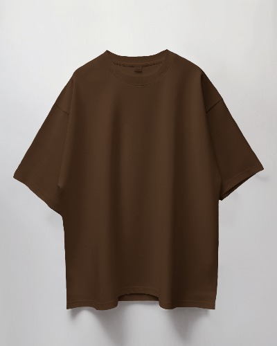 Glitzo Oversized Dropshoulder Dark Brown Tshirt For Men/ Tshirt For Women / Unisex Tshirt / Tshirt For Boys / Tshirt For Girls