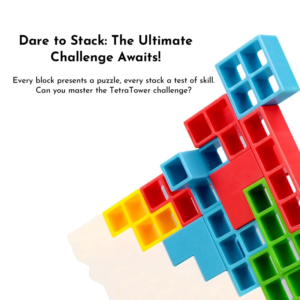 TETRA TOWER - Educational Blocks Toys for Kids - Building and Balancing Blocks