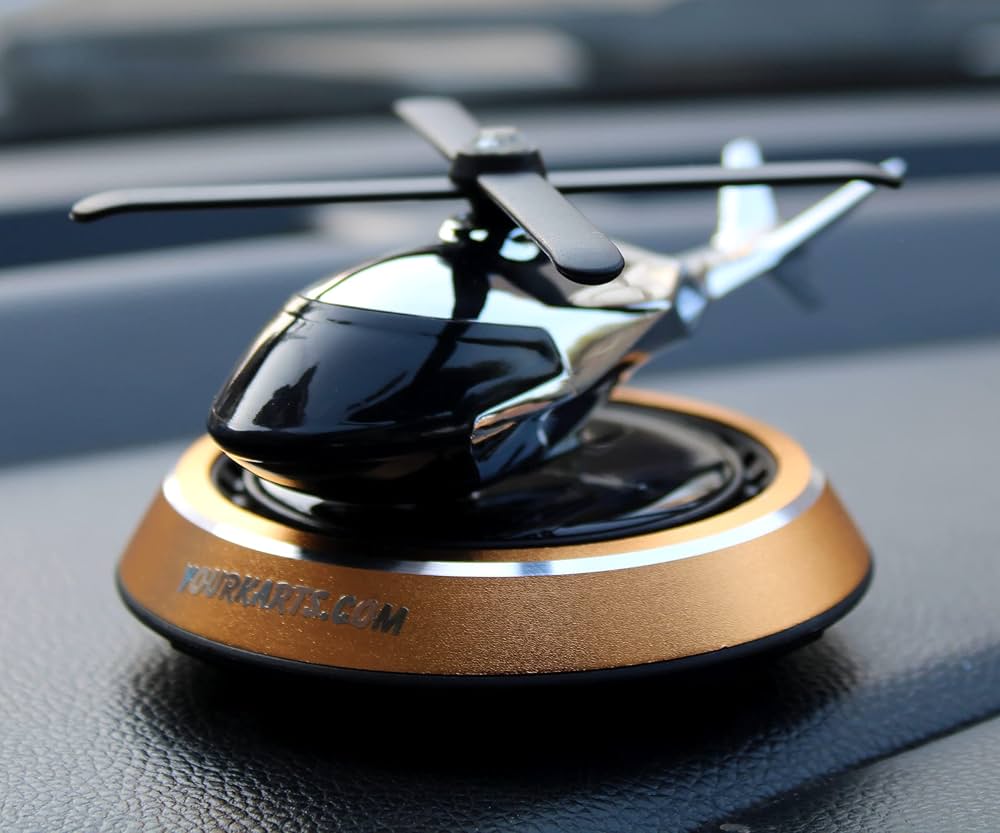 All Colors Premium Solar Powered Wings Rotating Car Dashboard Helicopter Perfume Camouflage Color