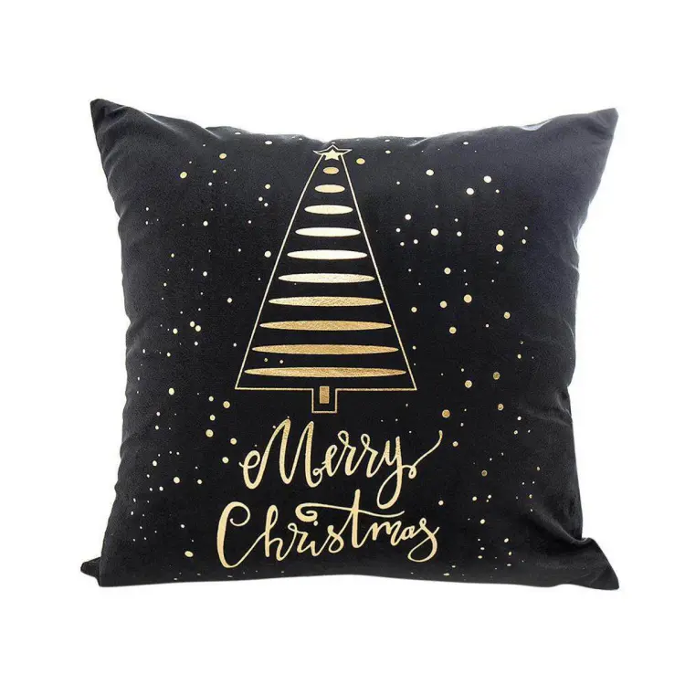 Gold 2025 christmas pillow