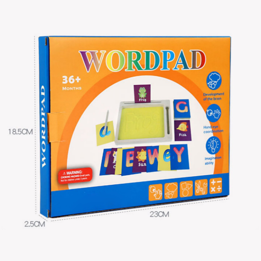 Pinshang Kids Wooden Sand Tray With Wood Pen Diy Sand Writing Painting Set Early Educational Toys Gifts For Boys Girls