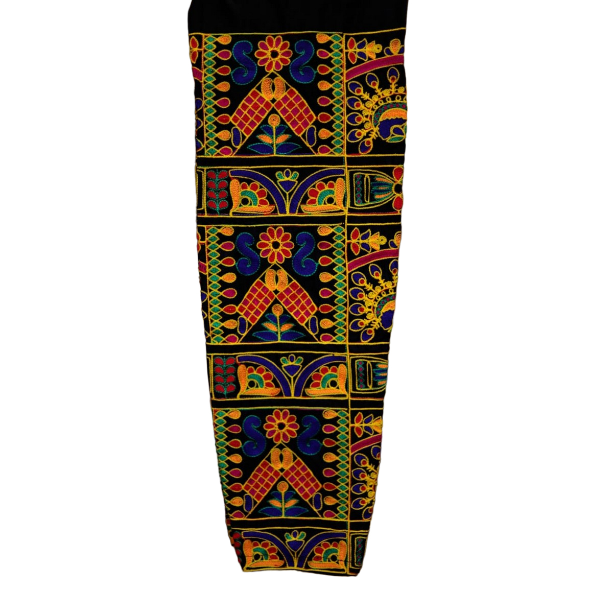 Cotton Full Length Aari Work Colorful Embroidery Shalwar