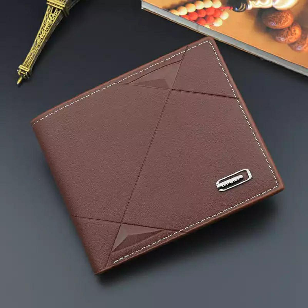 New Men's Wallet Short Multi-card Coin Purse Bifold Fashion Casual Wallet PU Leather Youth Thin Two-fold Horizontal Wallet Men