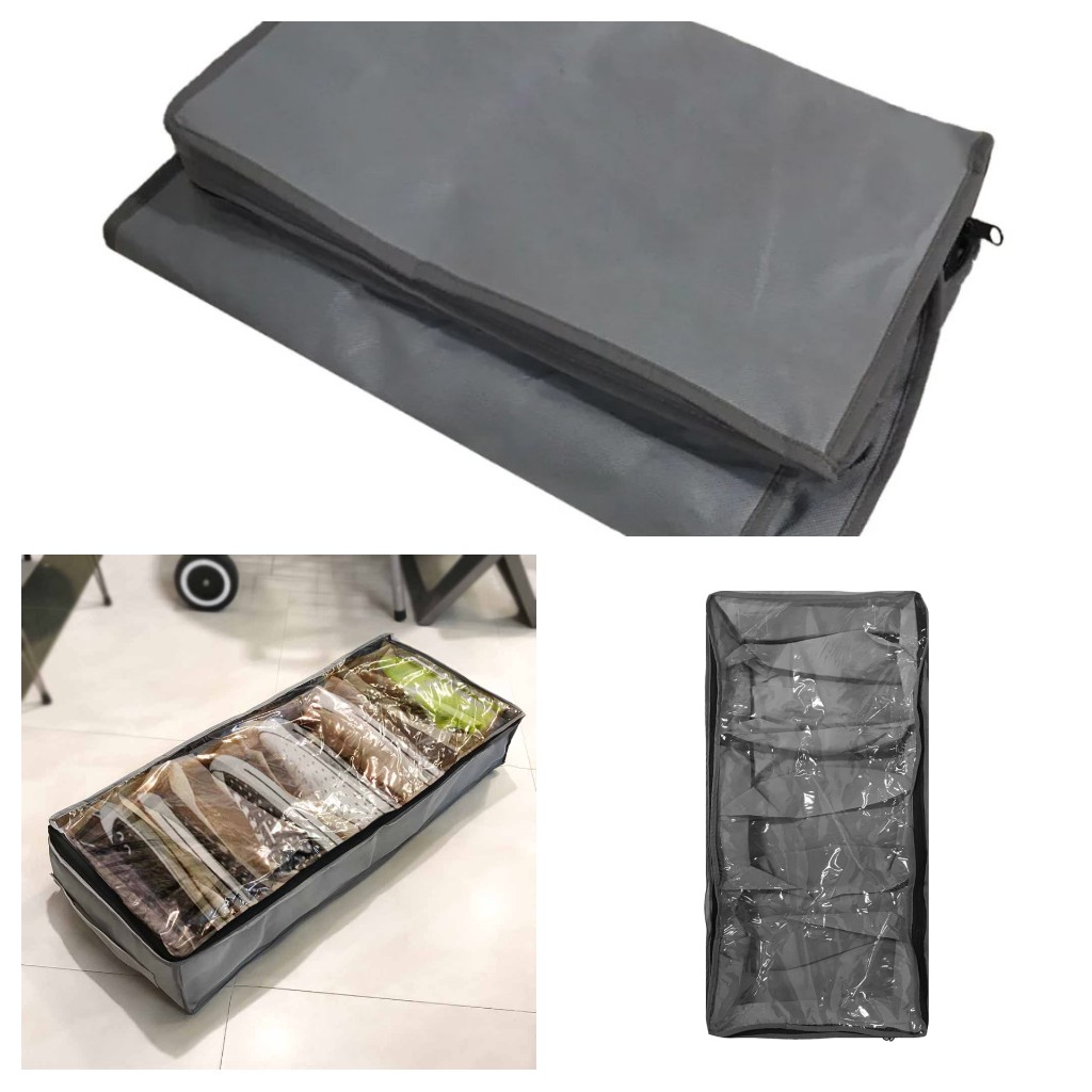Pack Of 2 6 Pocket Dust Proof Shoes Storage Bag Organizer