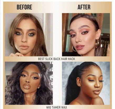 Hair Wax Stick,Professional Strong Hold Hair Styling Gel,Slick Stick Hair Pomade for Flyaways and Edge Frizz Hair,Non-greasy Long Lasting Gels Hair Cares Make Broken Hair Look Neat & Tidy 75 gram