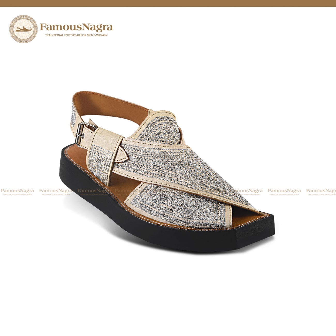 leather chappal gents