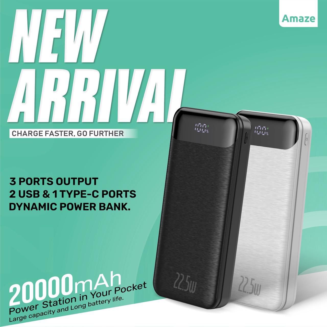 Amaze A233 Nexus Pro 20000mAh 22.5W Power Bank Dual Input Micro USB & USB-C 35 8e769707b2ddacdd2970c94bdb09223c