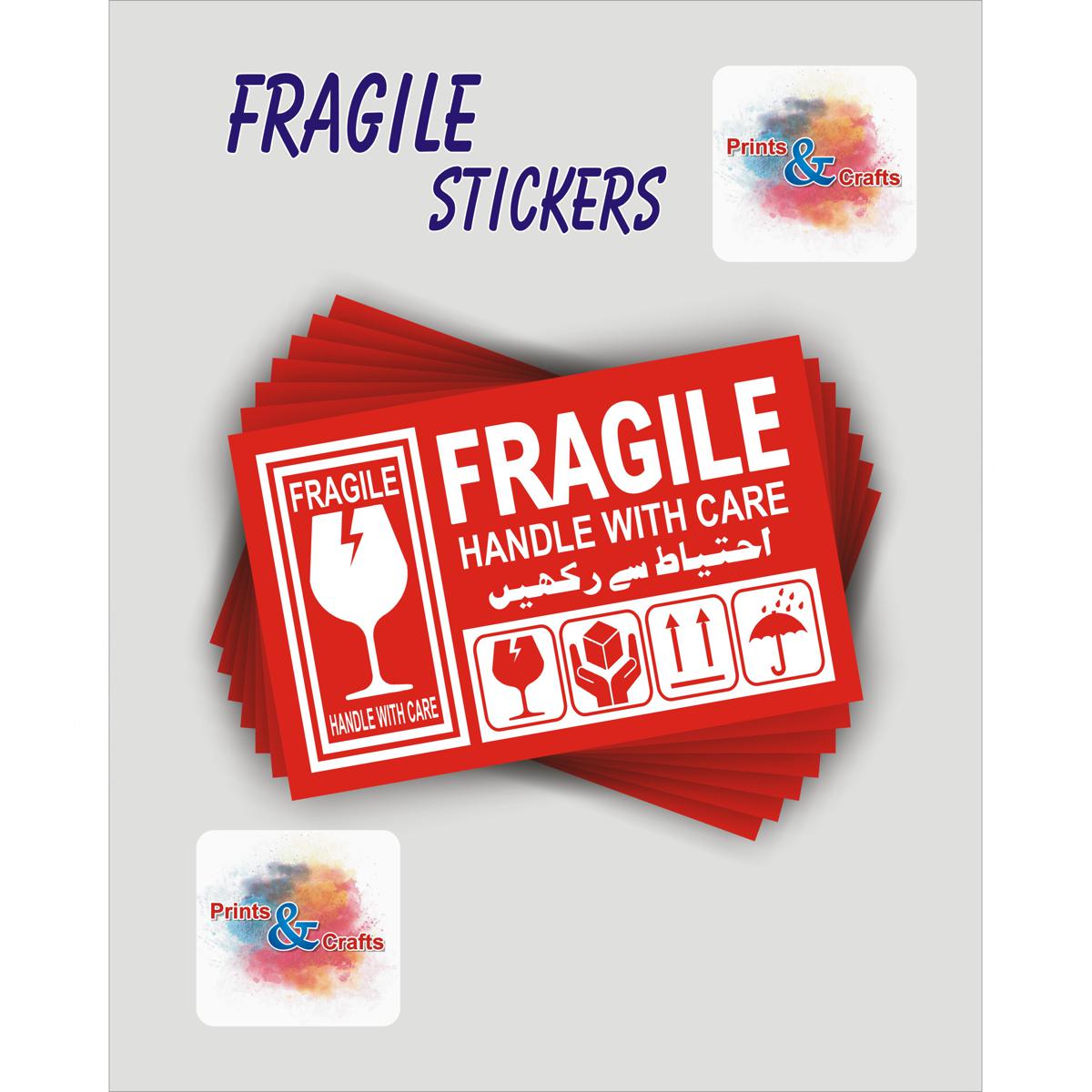 Fragile stickers Handle with care stickers for sensitive product
