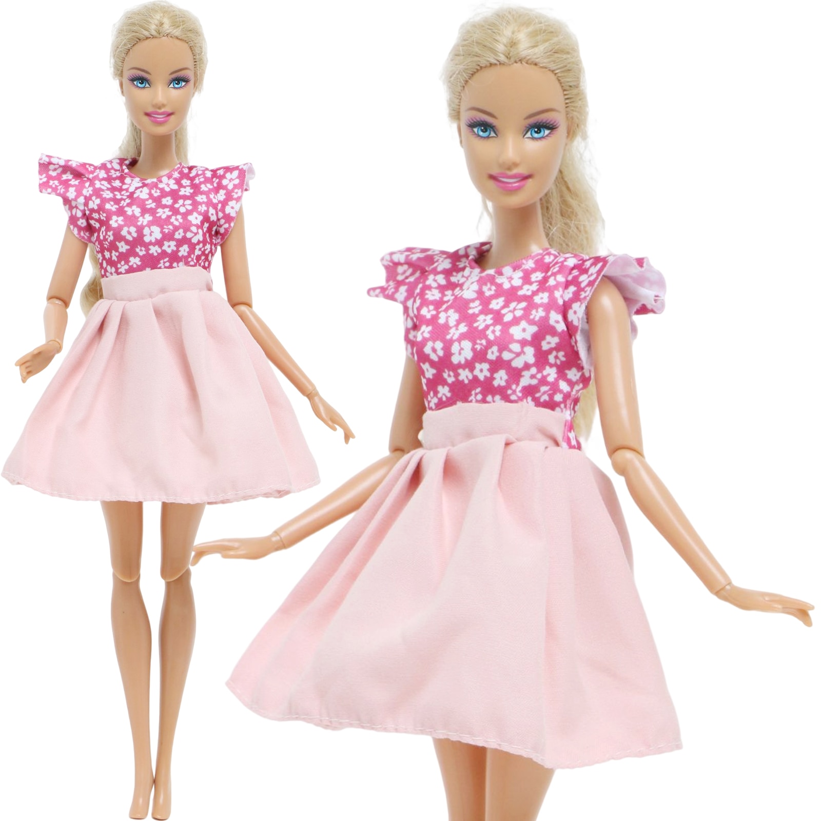 New Fashion Doll Dress Daily Outfit Girl Party Skirt Cute Mini Gown With  Bag Clothes for Barbie Doll DIY Accessories Baby Toys