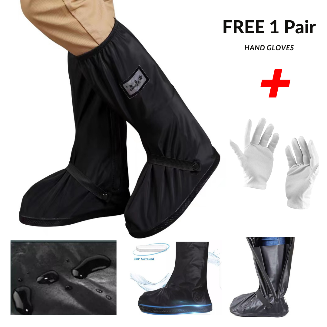 Shoe Cover for Overshoes Wear for Travelling, Motorcycle, Cycling, Riding /Reusable & Foldable Long Boot Covers, For Both Men and Women