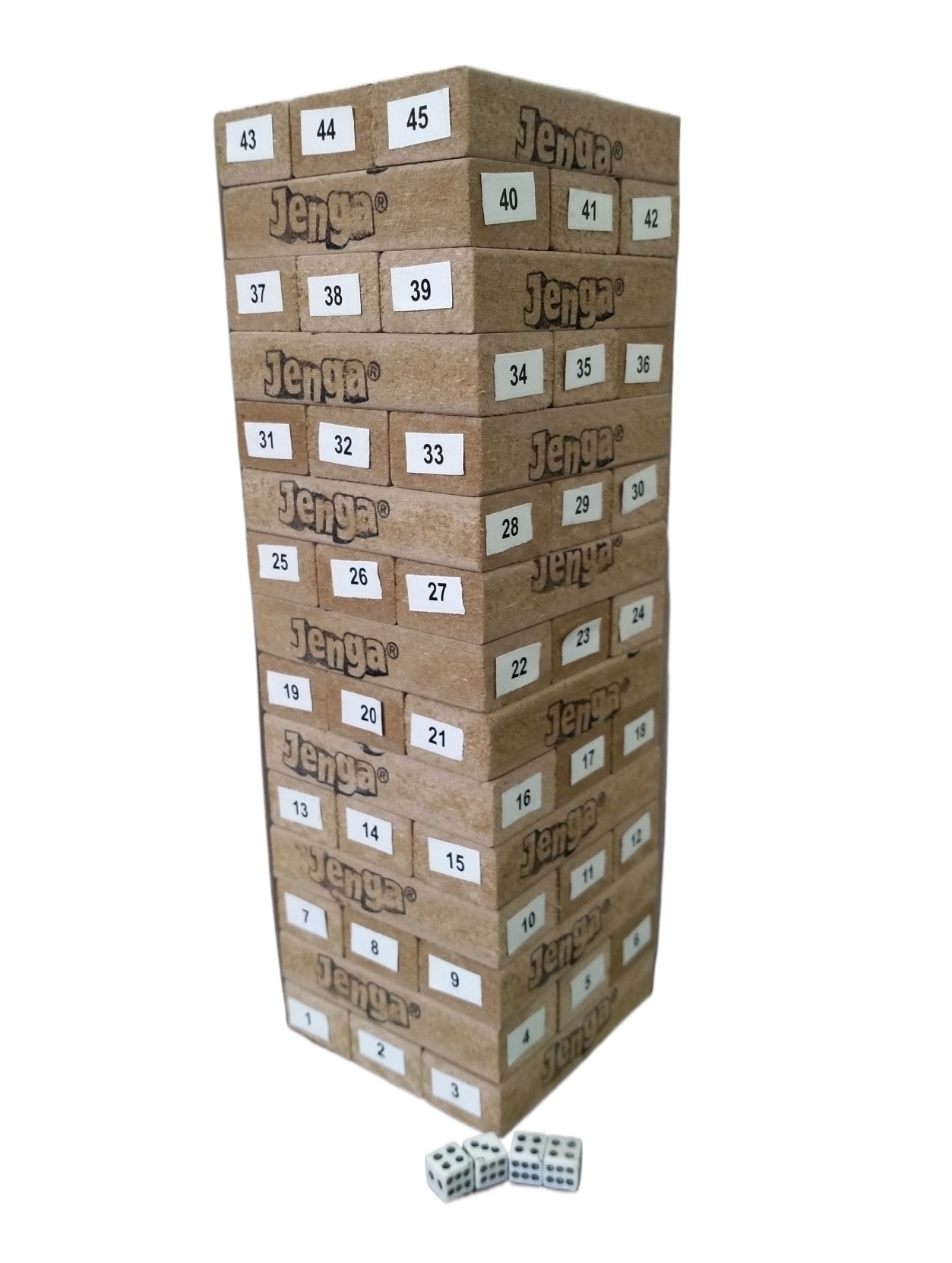 Classic Hasbro Gaming Jenga Tower Wooden Blocks Game 54 Pcs Pieces - Wood Toy.