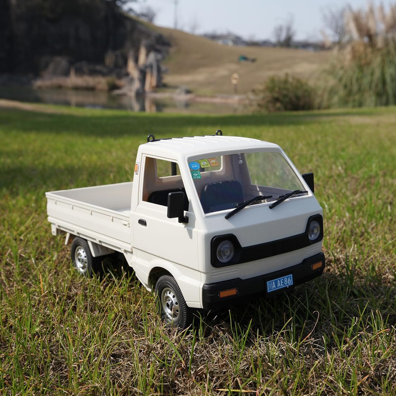 D12 RC Pickup Truck 1/10 Scale Racing Drift Cars RC Vehicle Climbing Car for Adults, Throttle & Steering Remote Control Cargo Truck Van Toy with Led Lights