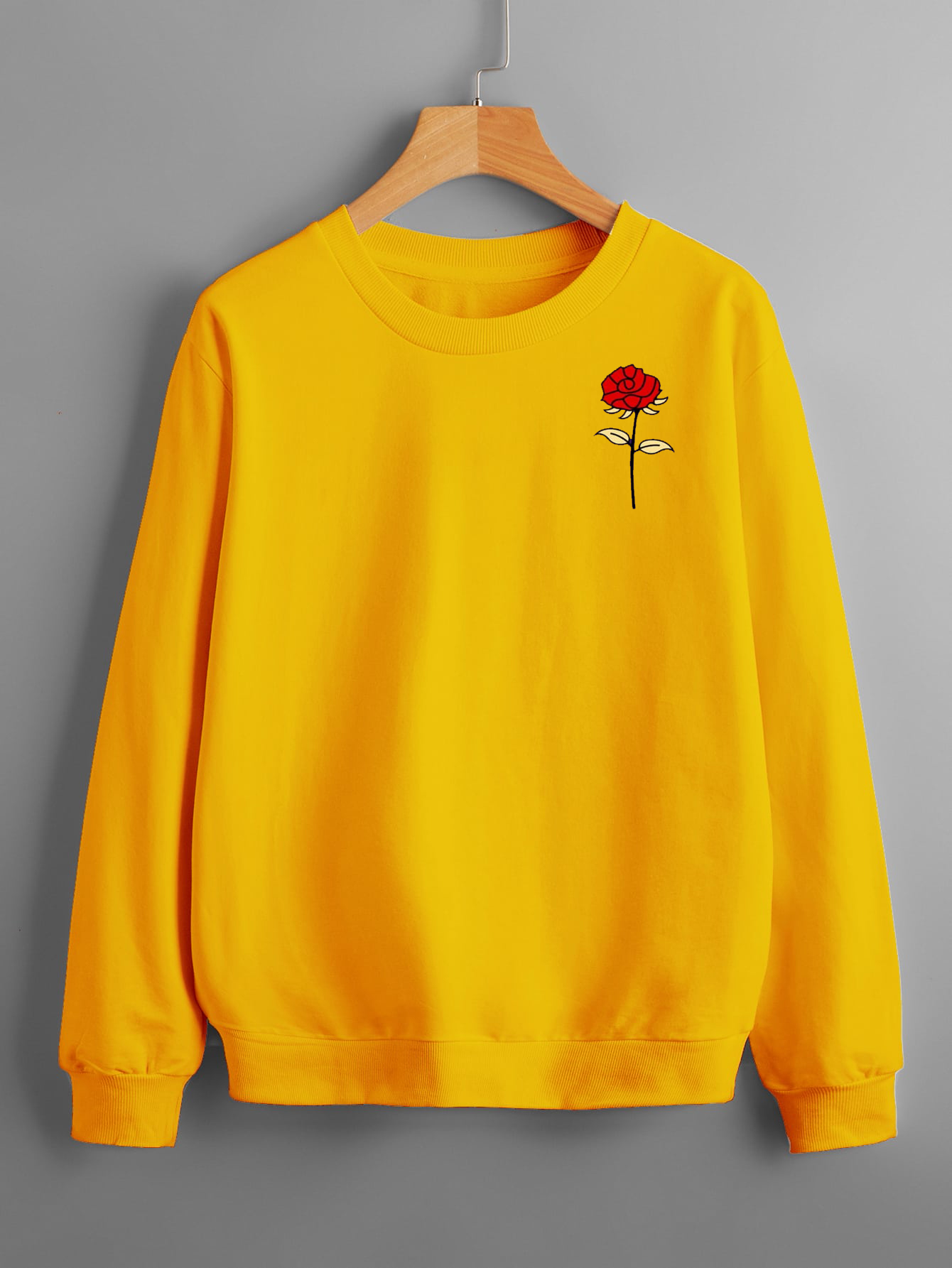 yellow rose sweatshirt