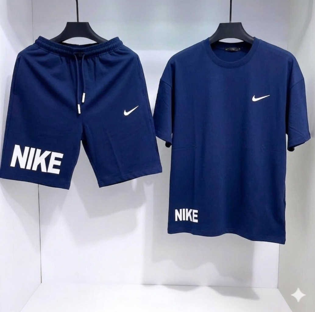 Men's Multi Colour Printed Summer Tracksuit Set (T-Shirt & Shorts)