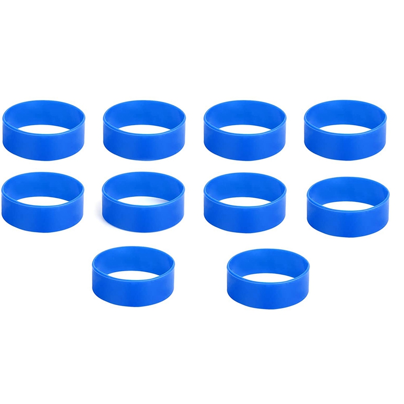 10 PCS Silicone Bands for Sublimation Tumbler, Elastic Heat Resistance  Sublimation Bands for Wrapping Cup (Blue)