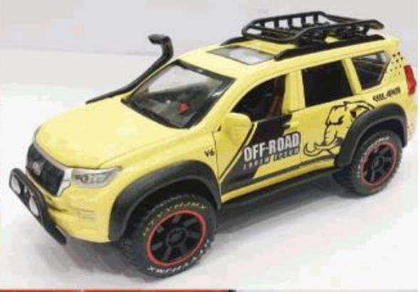 Limited 1:24 Scale Toyota Prado Off-Road SUV Alloy Diecast Model Car – Pull Back, Light & Sound, Collector’s Edition