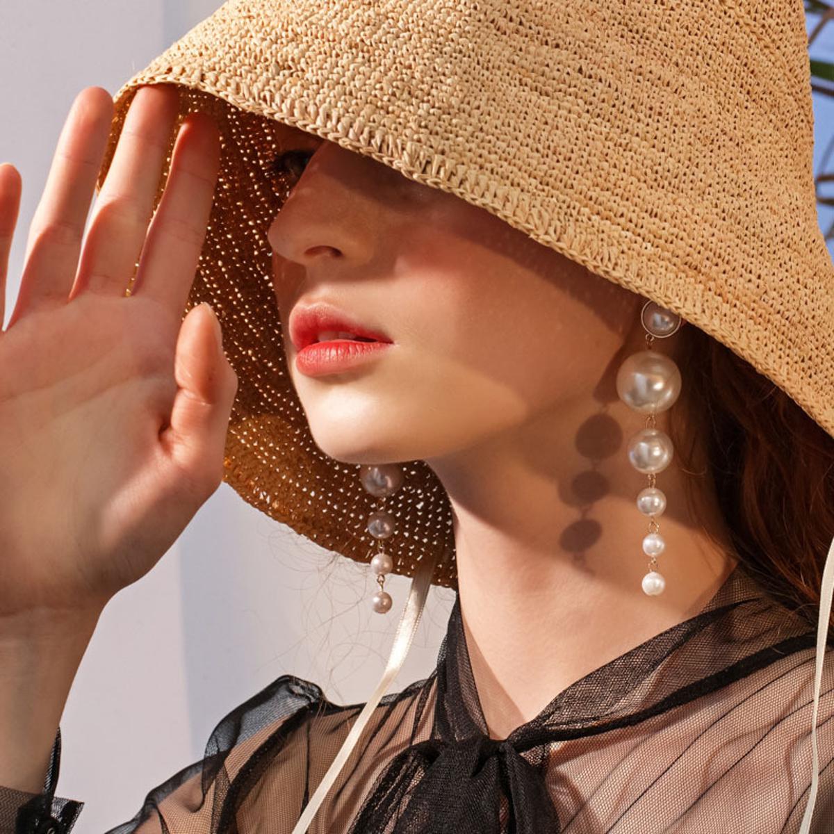 Fashion Jewelry Pearl Drop Earrings For Girls
