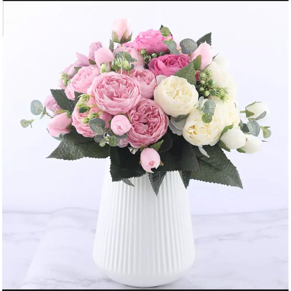 Plastic non breakable vases decoration home Style Flower Arrangement Living Room Origami flower pot for interior