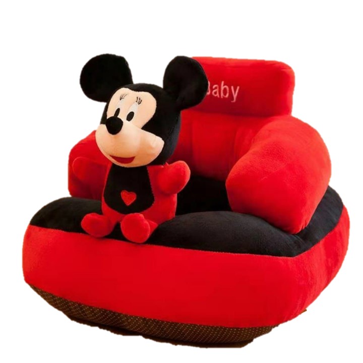 Baby Padded Sofa Booster Seat Cartoon Character Stuffed Toy Learning to Sit