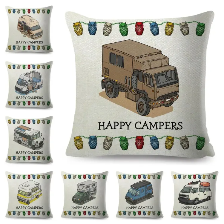 Happy camper pillow clearance cases